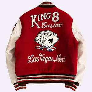 <span class=keywords><strong>Chaquetas</strong></span> Varsity Personalizadas OEM para <span class=keywords><strong>Hombre</strong></span>, <span class=keywords><strong>Chaquetas</strong></span> de Béisbol Cálidas de <span class=keywords><strong>Invierno</strong></span>, Mangas de Cuero, Logotipo Bordado en Chenille, Tela Varsity - Product Image 3