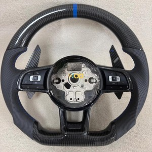 Volante de Cuero en Oferta para Volkswagen Golf 7 <span class=keywords><strong>GTI</strong></span> Golf R MK7 para VW <span class=keywords><strong>Polo</strong></span> <span class=keywords><strong>GTI</strong></span> Jetta Passat B8 Tiguan Sharan Touran - Product Image 1
