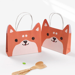 Recycled Kraft Paper Packaging <b>Boxes</b> & Custom Made Portable Gift Bags with Matt Lamination and Embossing for Kids' Snack Gifts - Product Image 3