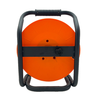 Enrouleur de câble électrique professionnel pour chantier, 4 prises françaises, 240V, IP44, cadre carré, câble H07RN-F