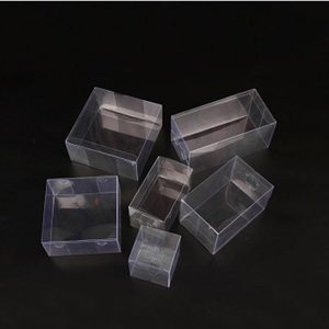 Gift Wrap Square Plastic Plastic Folding Box Transparent Packaging Boxes Clear Box PVC PET Display For Candy Crafts toys