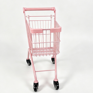 Chariot de courses miniature en métal pour enfants, mignon et portable, idéal pour le jeu en supermarché – En promotion - Product Image 2