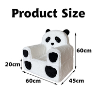 Großhandel Berber Fleece Niedlicher Panda-Form Kindersessel Schaumstoff-Sofa Maßgefertigtes Schaumstoff-Sofa im Sack