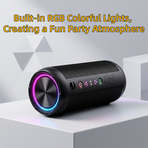 ลำโพงไร้สาย 20W กันน้ำ IPX6 ไฟ RGB TWS 5.3 ลำโพงแบบพกพาพร้อมไฟ LED  ลำโพงปาร์ตี้ - Product Image 5