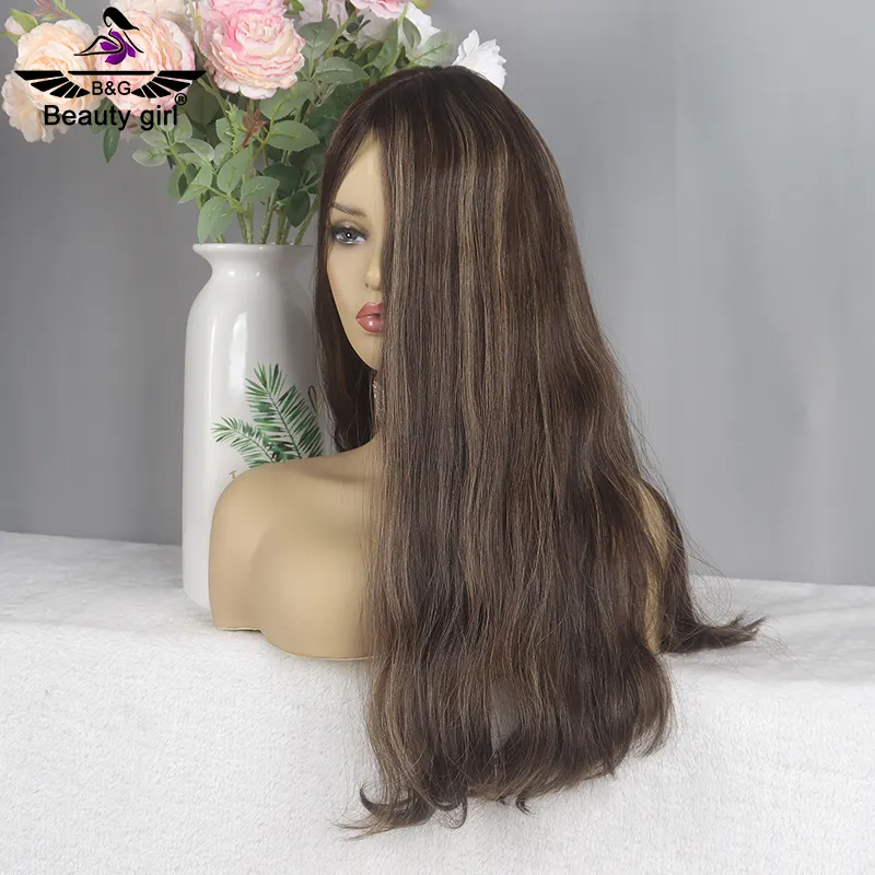 Israel Shops 5 Star China Factory Supplier Virgin Silk Top With Lace European Human Hair Jewish Wig Kosher Wig Manufacturer