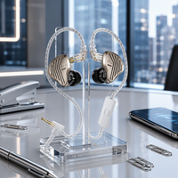 Écouteurs intra-auriculaires GK Kunten PRO avec diaphragme polymère + aimant rubidium, unité dynamique, prise 3,5 mm / Type-C