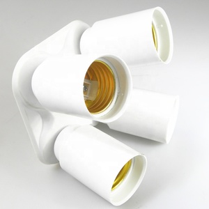 Trắng 100V/230V PBT nhựa lampholder chuyển đổi ổ cắm <span class=keywords><strong>E27</strong></span> để <span class=keywords><strong>4</strong></span> <span class=keywords><strong>E27</strong></span> <span class=keywords><strong>1</strong></span> để <span class=keywords><strong>4</strong></span> ánh sáng cho Photo Studio 4e27 Led Bulb đèn căn cứ - Product Image 6