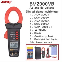 BM2000VB AC DC Clamp Meter 2000A Kapasitor 2000V Saat Ini TRUE RMS DIGITAL Clamp Multimeter untuk Industri Fotovoltaik