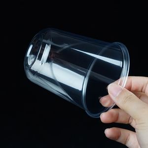 Wholesale Black or White logo Printing Low MOQ 12oz U-Shape Disposable <b>Cold</b> Drink PET Plastic <b>Cup</b> with Dome Lids and Straws - Product Image 4
