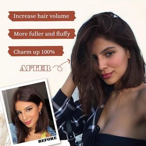 FUJIA 4PCS Cheveux Toppers pour Femmes Clips Synthétiques dans Extension de Cheveux avec Cheveux Amincissants Brun Foncé Postiches Invisibles pour Addi - Product Image 3