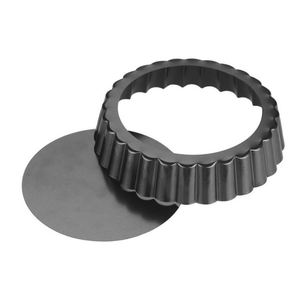 Teglia Per Pizza <span class=keywords><strong>Al</strong></span> Microonde Mini Padelle in Ghisa Tortine Torta Stampo <span class=keywords><strong>Pane</strong></span> Anelli Crostata 3 Cm - Product Image 3