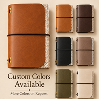 Carnet A6 à couverture rigide en similicuir PU avec imprimé animalier personnalisé, reliure cousue, pliable en trois, rechargeable, agenda, breloque, boutique, OEM, cadeau de luxe