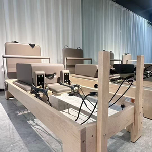 Set di Molle Regolabili Multifunzionali per Letto Telescopico <span class=keywords><strong>da</strong></span> Allenamento Professionale, <span class=keywords><strong>Reformer</strong></span> in Legno d'Acero Rosa per <span class=keywords><strong>Pilates</strong></span> - Product Image 1