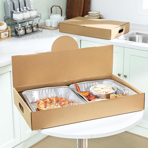 Y726 جودة عالية مخصصة المنبثقة صندوق تقديم الطعام كرافت المموج مقلاة كاملة صناديق صواني الطعام لملاعب الحفلات - Product Image 3