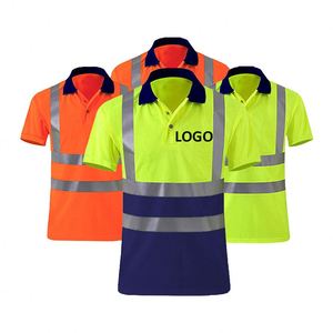 Wholesale Quick Dry Custom Logo High Visibility <b>Polo</b> Shirts Outdoors Safety Reflective Workwear Uniform <b>Polo</b> T Shirt With Pocket - Product Image 1