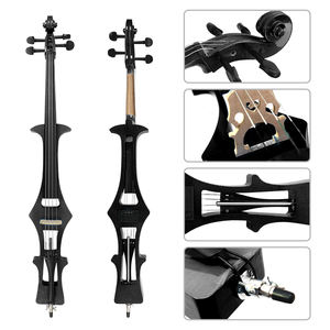 <span class=keywords><strong>Violoncelle</strong></span> électrique silencieux Plug Play en bois massif 4/4 pleine taille pour adultes, avec étui de transport arc inclus SET - Product Image 3