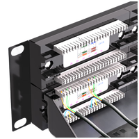 Gabinete Rack 2U de Acero Laminado en Frío Haina HN-E48 de 48 Puertos CAT5e, Panel de Distribución 1U, ¡Venta Caliente!