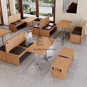 Phong cách công nghiệp Retro Bar sàn sofa cà phê Nhà hàng Phương Tây khu vực nghỉ ngơi ăn uống và Ghế bộ gỗ cafe nội thất bộ - Product Image 5