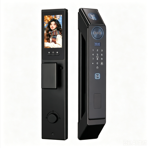AI Smart Lock New Voice AI 3D Face Recognition Fingerprint Tuya App WiFi Infrared Video Call Aluminum/Wood Door