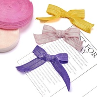 En stock – Bande élastique brillante unie de 10 mm x 15 cm, ruban de satin en nylon extensible et brillant, fabriqué en Chine pour l'habillement