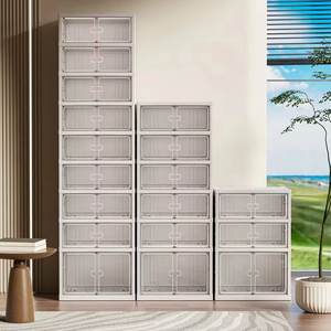 פלסטיק שקוף pp fneaker מתקפל shoebox פלסטיק נעל אחסון עבור גברים אישה - Product Image 5