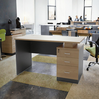 Bureau de direction moderne WORKSPACE HQ, modèle HQ-1002, en panneaux de bambou, design élégant, pour salon.