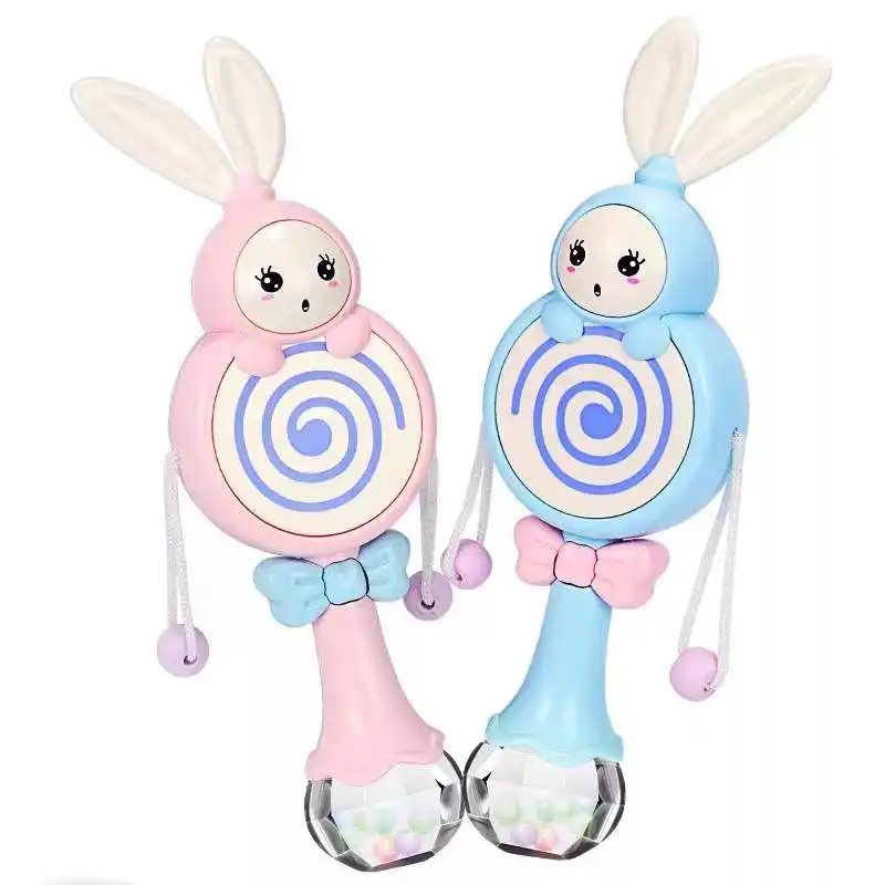 ITTL Non toxic New Arrival Kids 100% Food Grade Bpa Free Silicone Chewing Baby Gift Bunny Teether Rattle Toys