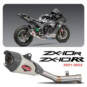 ZX-10R ZX-10RR Motorcycle Exhaust Muffler Escape Middle Pipe Slip on Full System For Ninja ZX-10R Performance MY 2021-2023