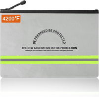 YIHUAXING impermeable ignífugo organizador cierre de cremallera bolsa de almacenamiento de seguridad para efectivo pasaporte archivos gestión productos de archivo
