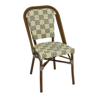 Chaises de bistrot parisien imperméables, nouveau design, en rotin d'extérieur, style français, chaise de terrasse pour restaurant