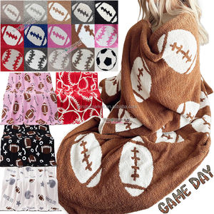 Logotipo personalizado Gameday manta al por mayor sofá bebé acogedor Rosa voleibol fútbol felpa lindo polar mantas <span class=keywords><strong>para</strong></span> invierno - Product Image 1