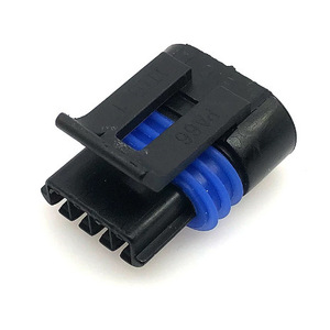 Conector Automotriz de 4 Posiciones, Conector en T Macho y Hembra de Plástico Negro 12162190 - Product Image 1