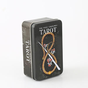 Yüksek Kaliteli Demir Kutu <span class=keywords><strong>Tarot</strong></span> Kartları Destesi, Altın Varak Baskı İşlemli <span class=keywords><strong>Tarot</strong></span> Oyunu ve Kağıt Talimatları ile - Product Image 1