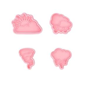 Ensemble de découpoirs à biscuits 3D sur le thème météo : Tornade, Éclair, Neige, Dessins animés, Tampons à pâte à modeler DIY - Product Image 5