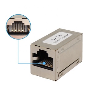 Puxin 8P8C mạng RJ45 Cáp mô-đun kim loại <span class=keywords><strong>Cat6</strong></span> che chắn Inline <span class=keywords><strong>Coupler</strong></span> nữ Jack viễn thông các bộ phận cho STP ftpcat6 cat6A - Product Image 2