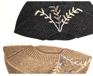Boina de Cachemira personalizada <span class=keywords><strong>para</strong></span> mujer, gorro de invierno de fábrica, informal, elegante, Vintage, <span class=keywords><strong>Crochet</strong></span> francés, <span class=keywords><strong>para</strong></span> viajar, 100% - Product Image 3