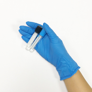Gants en nitrile bleus sans poudre, haute performance, prix compétitif, fabriqués en Malaisie, vente directe usine. - Product Image 2