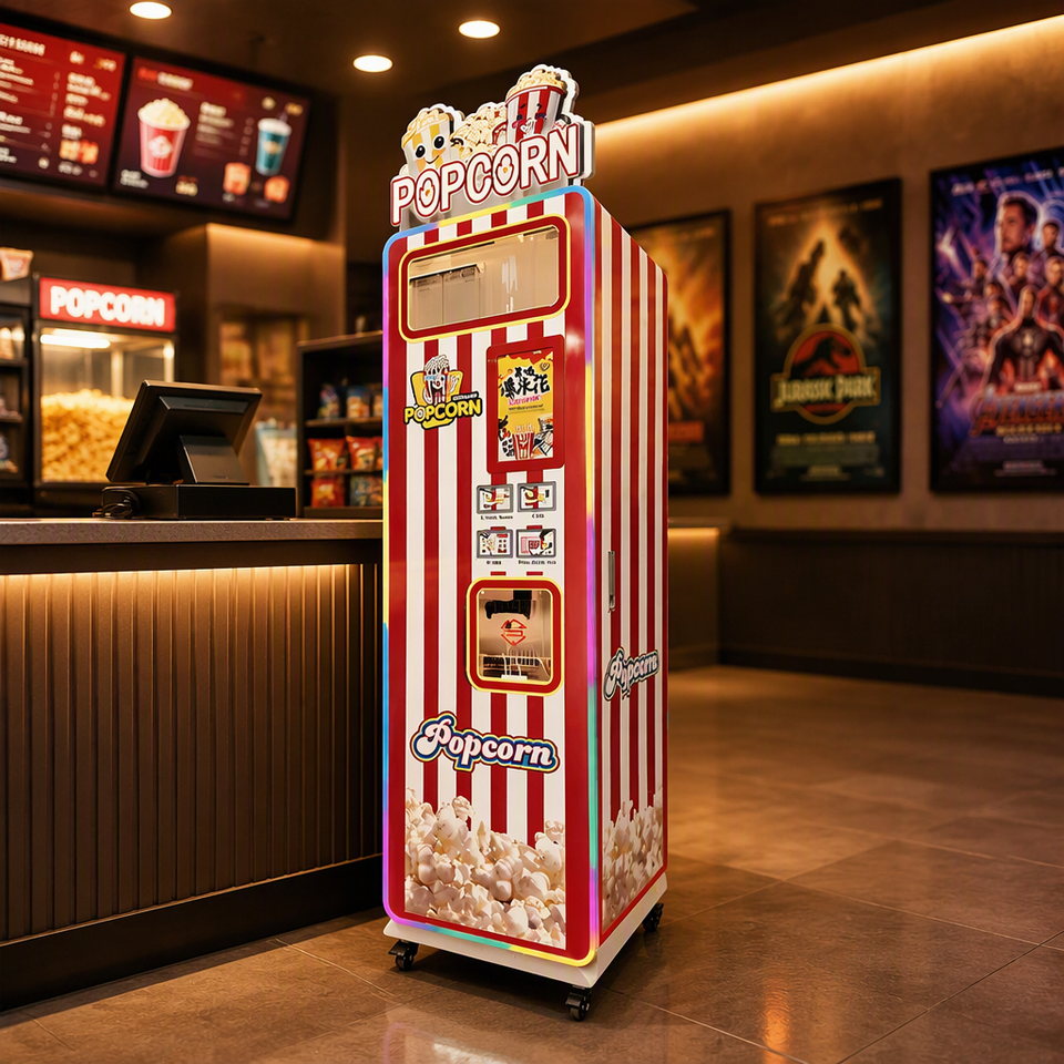 Automatic Popcorn Vending Machine Custom Graphics for Restaurant and ...