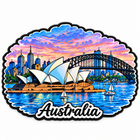 Aimant de réfrigérateur de la Sydney Harbour Bridge, Australie, en PVC souple, aimant en caoutchouc personnalisé, aimant de réfrigérateur pour souvenirs