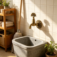 Robinet mural en laiton pour jardin, balcon, lavabo, machine à laver, couleur personnalisable