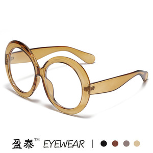 Yingtai Eyewear Round <b>Oversized</b> <b>Sunglasses</b> UV400 Women Fashion Street Style - Product Image 2
