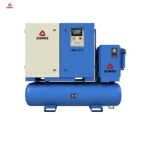 Compresseur à vis 20 CV 16 bars pour machine laser avec moteur et bloc compresseur lubrifiés, refroidi par air, unité fixe