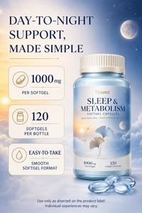 ซอฟต์เจลช่วยการนอนหลับจากธรรมชาติ ผสมเลมอนบาล์ม คาโมมายล์ ชาเขียว และน้ำมัน MCT เพื่อการผ่อนคลายยามเย็น ช่วยรักษาการเผาผลาญตามปกติ - Product Image 6