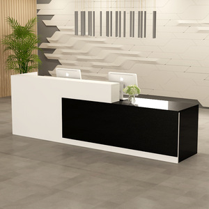 Comptoir de réception moderne pour bureau, comptoir à monnaie, bureau de réception commercial, bureau de réception en forme de L, <span class=keywords><strong>salon</strong></span> de beauté - Product Image 4