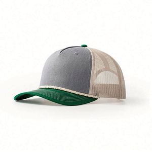 Casquette Trucker en Maille Vierge à 5 Panneaux Personnalisable, Profil Haut, avec Cordon, Vente en Gros - Product Image 1
