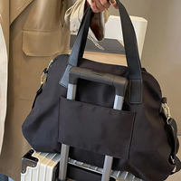 Grosir tas Travel singkat kartun Kawaii Sanrioed Black Kitty lucu tas penyimpanan kapasitas besar tas Makeup Gym imut untuk wanita