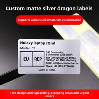 Autocollants personnalisés en acrylique mat, autocollants adhésifs à une face, lavables, haute viscosité, imprimés en couleur, logos de marques