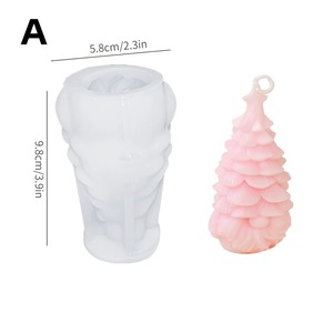 Christmas Snowman Tree Silicone Mold For DIY Candle Making Craft Plaster Resin Molding Christmas Decorations - Product Image 3