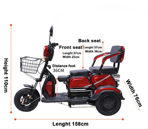 Tricycle électrique pour adultes, vélo électrique à trois roues, tricycle électrique avec panier, tricycle électrique pour personnes âgées - Product Image 1