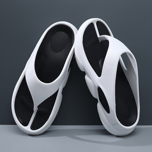 Men's <b>Flip</b> <b>Flops</b> Summer Outdoor Thick Sole EVA Breathable Non Slip Beach Slippers <b>White</b> Black Light Gray Adult Size 300g - Product Image 4